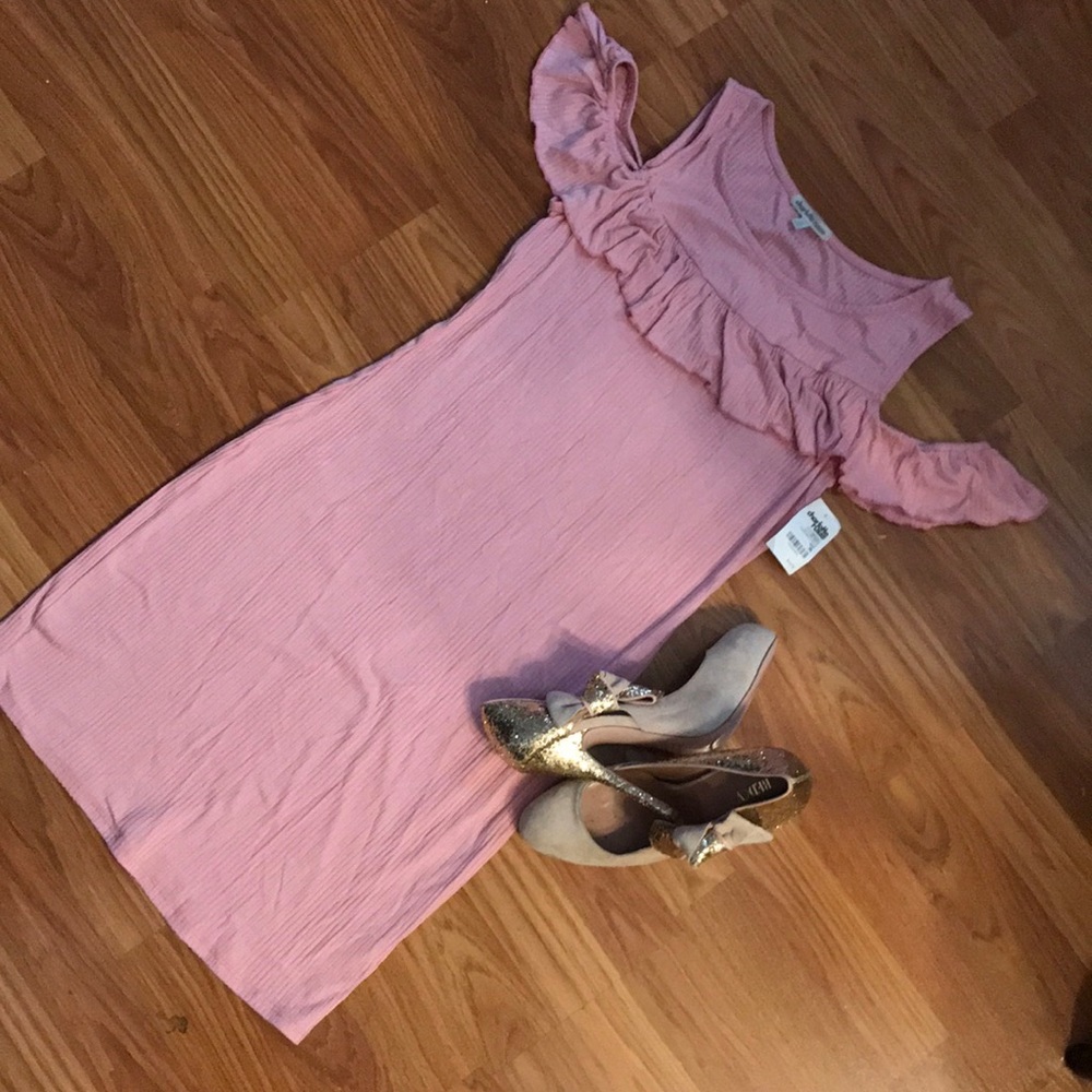Pink mini dress